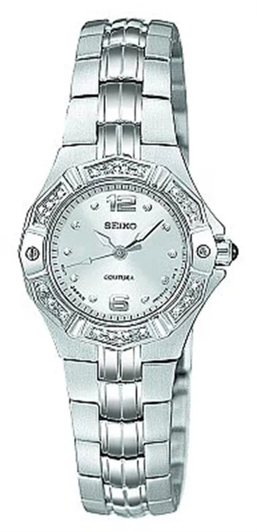 Sizeeiko Women's SizeXGN25 Coutura Diamond Sizeilver-Tone Watch