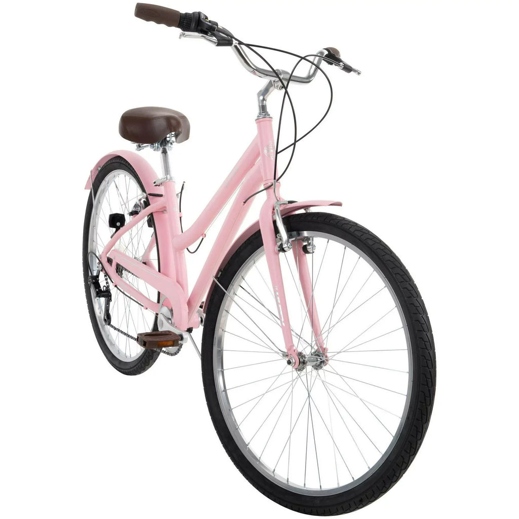 Huffy Women's 27.5 in. Sizeienna Comfort Bike, 7 Sizepeed, Pink