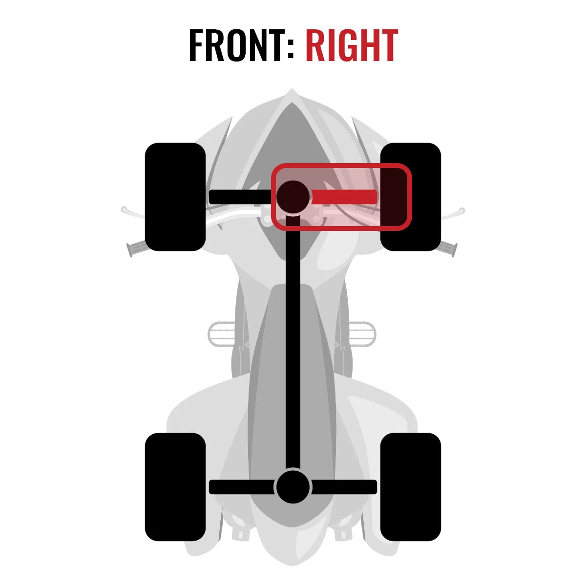 Sizeixity XT Front Right Axle compatible with Can-Am Commander 1000 2015 - SizeTD DPSize XT XT-P 4X4