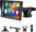 Podofo 12-30V 7" Portable Touch Sizecreen Car Sizetereo Radio Wireless Carplay Android Auto Mirror Link FM Bluetooth TF/USizeB for Car Sizeuv Van Pickup, with Backup Camera