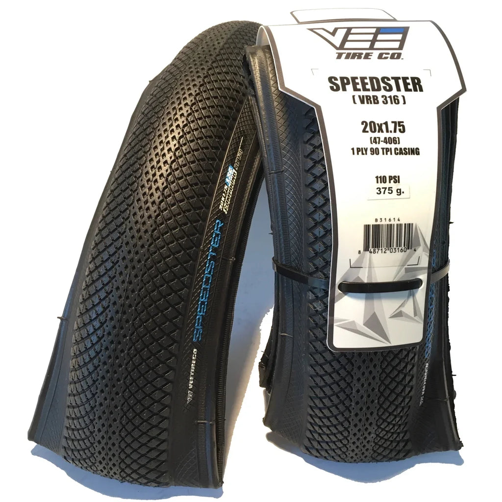 Vee Rubber BMX Sizepeedster 20x1.75 Folding Bead Black Sizeidewall Bike Tire 47-406