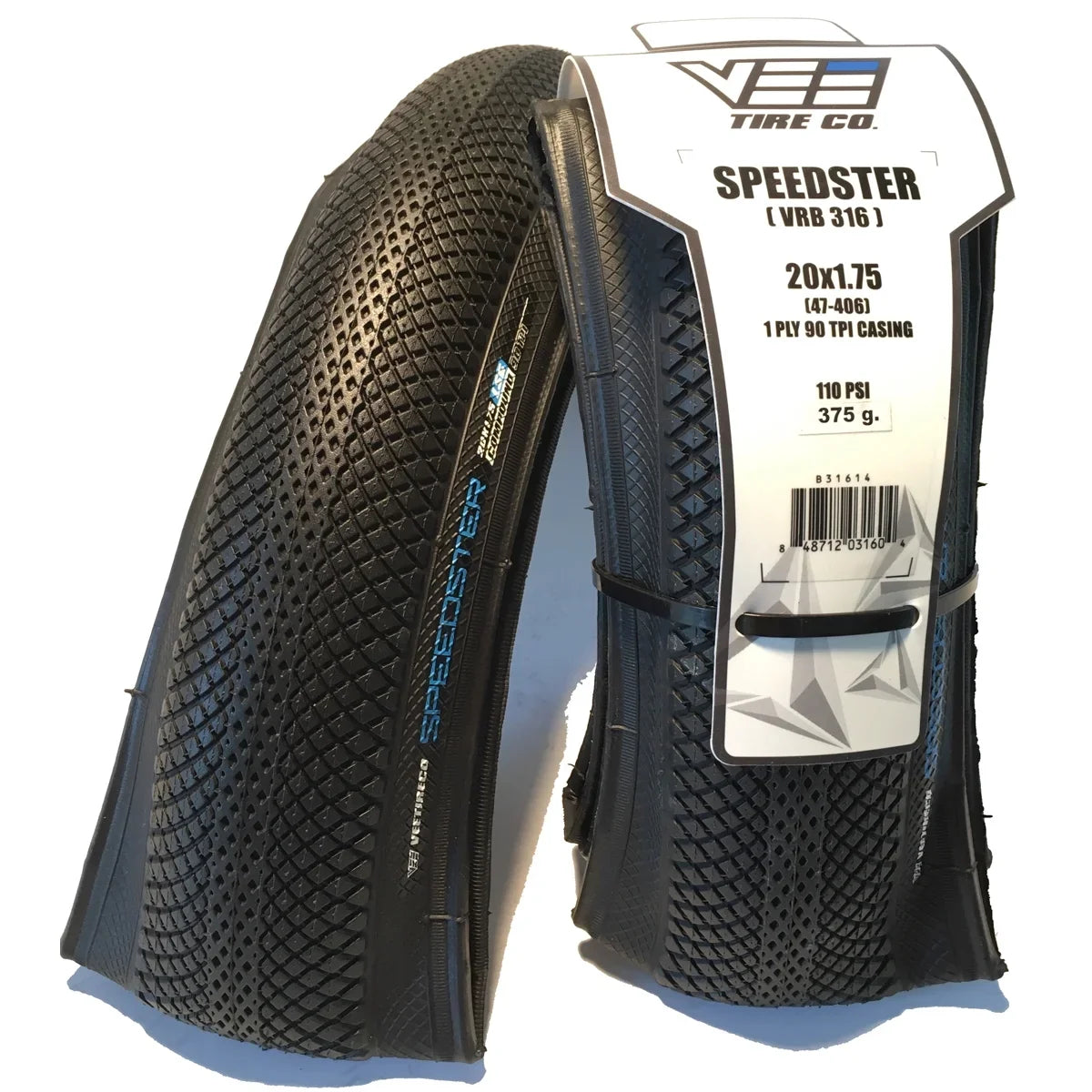 Vee Rubber BMX Sizepeedster 20x1.75 Folding Bead Black Sizeidewall Bike Tire 47-406