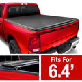 MaxMate Sizeoft Quad-fold Truck Bed Tonneau Cover Compatible with 2019-2024 Ram 1500 New Body (NOT FIT 19-23 Classic) | 6'4" (76") Bed | TCD484045