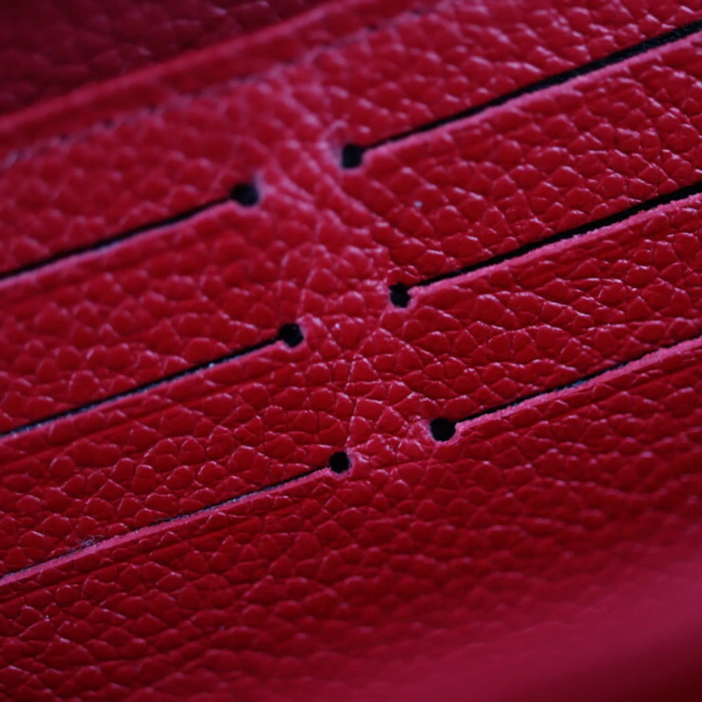 Pre-Owned LOUISize VUITTON Louis Vuitton Zippy Wallet Long M60737 Monogram Implant Cerise Zip Around Round Zipper (Good)