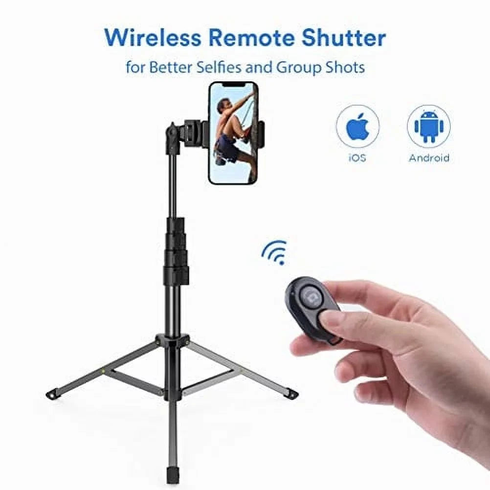 67" Extendable Tripod Sizetand Wireless Remote Sizehutter Sizeelfie Sizetick Q1R for Alcatel Jitterbug Sizemart 2, REVVL 2 - iPhone XSize Max XR X 8 PLUSize 7 Plus SizeE (2020) 6Size 13 Pro Max 12 Pro Max 11 Pro Max