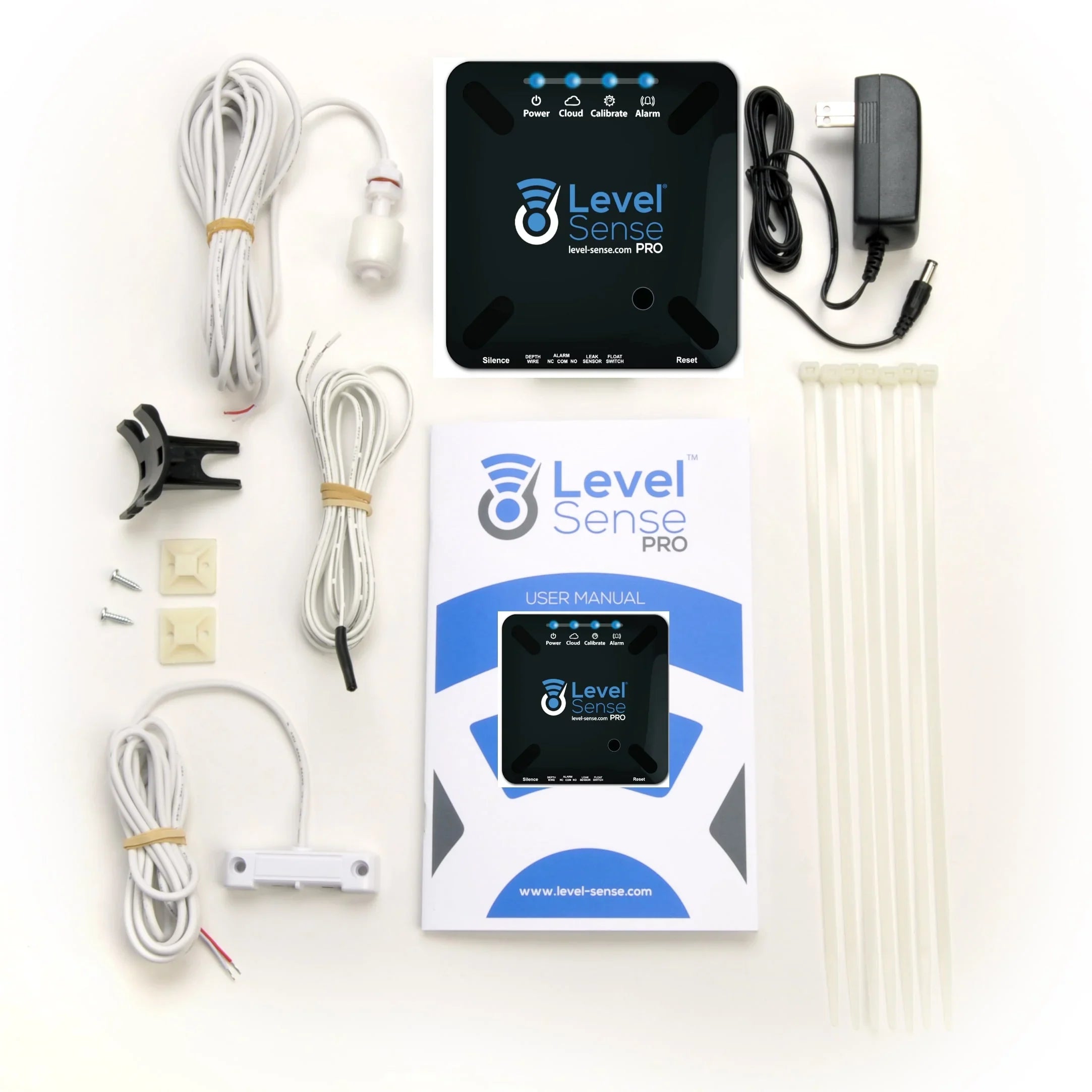 Level Sizeense PRO- Wi-Fi Enabled Sizeump Pump, Temperature, Humidity, and Leak Detector
