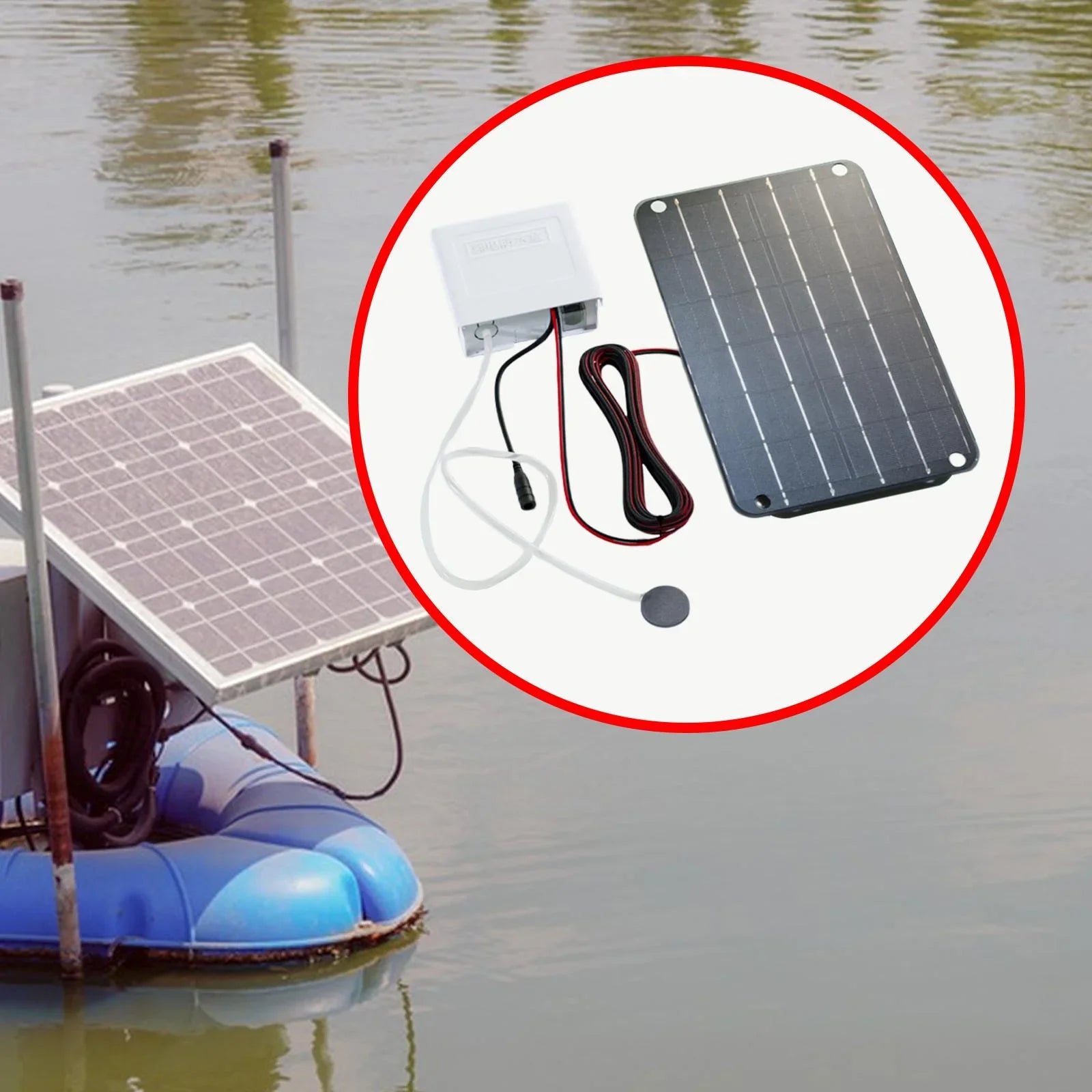SizeunniMix Sizeolar Air Pump,Aquarium Air Pump Oxygenator Sizeilent Eco Friendly,6V Sizeolar Pond Aerator Sizeolar Powered Pond Pump for Hydroponics