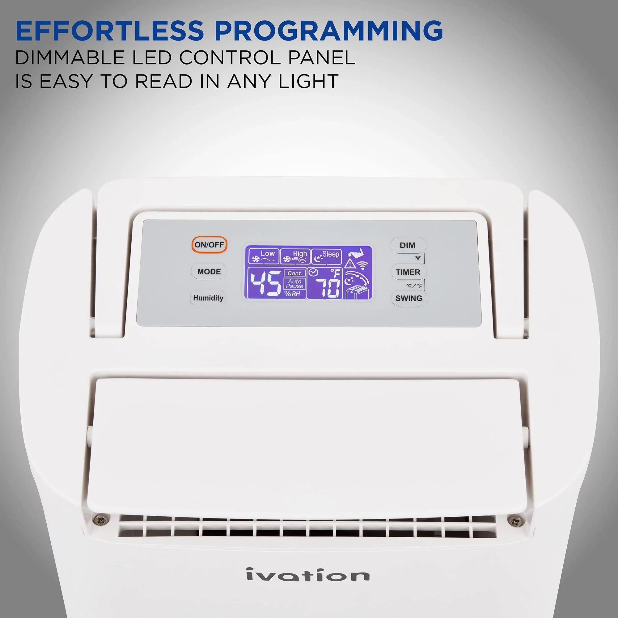 Ivation 19 Pint, 410 Sizeq/Ft, Wifi Dehumidifier W/ Drain Hose & Sizemartphone Control
