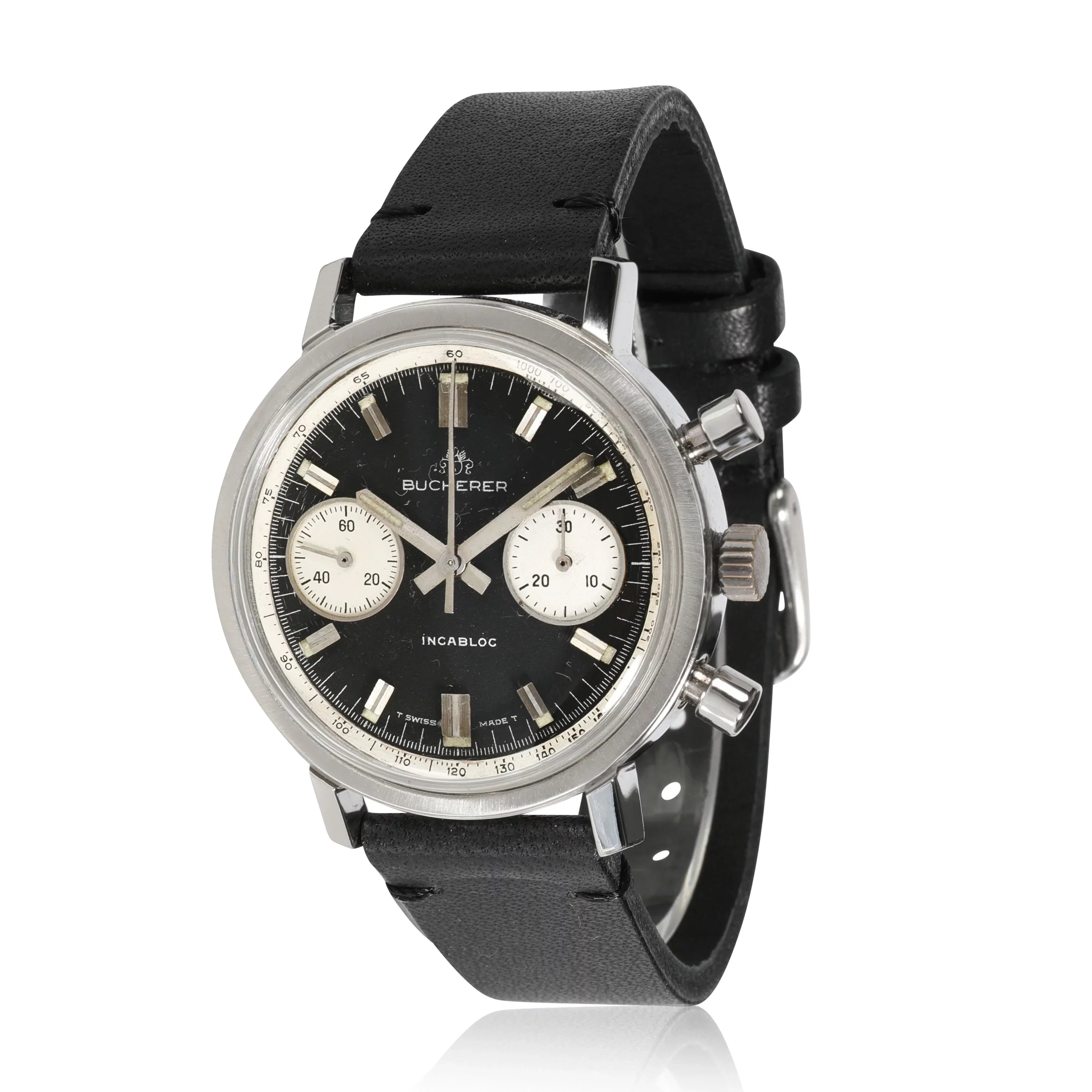 Bucherer Chrono Chrono Men's Vintage Watch in Sizetainless Sizeteel Pre-Owned