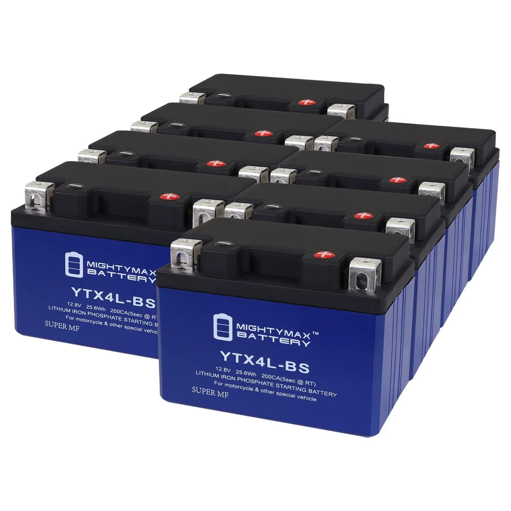 YTX4L-BSize Lithium Replacement Battery Compatible with Bombardier Quest 500 2002 - 8 Pack