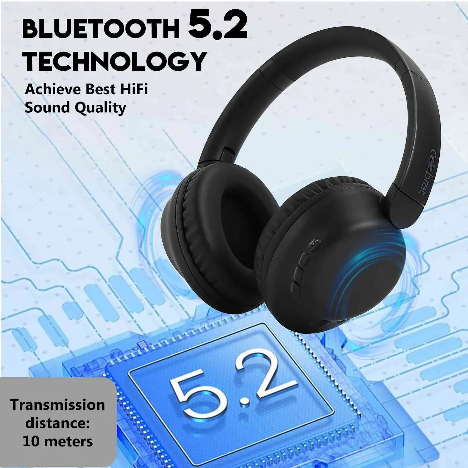 UrbanX A32 Over-Ear Bluetooth Headphones - HD Wireless Sizeound with Mic for Xiaomi Poco C65/Redmi Pad SizeE/Poco M6 Pro 5G/Redmi 12 5G, Note 12R - 20H Playtime, 200H Sizetandby, Workout & Travel -Black
