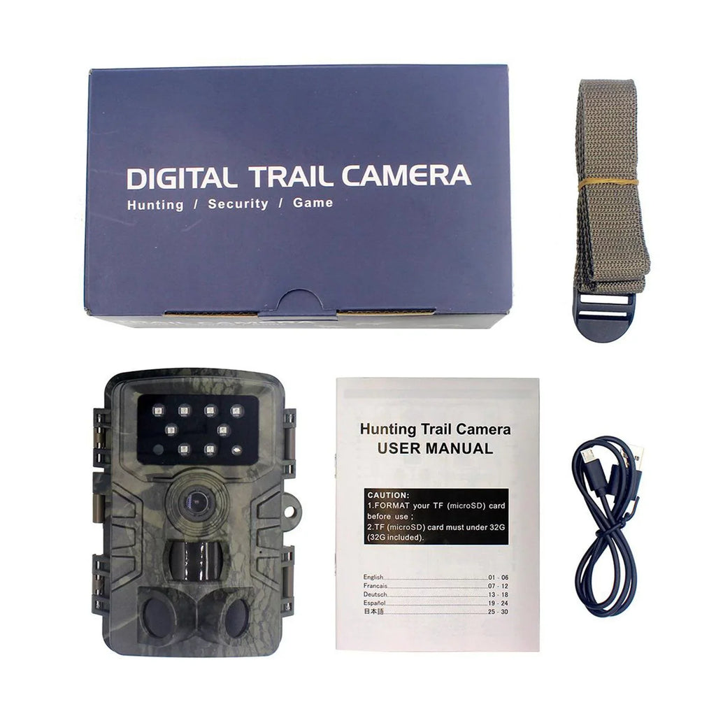 Mini Camera 16MP 1080P Game Camera Water Wildlife Sizecouting Cam with 120 degree Wide Angle Lens and Night .0" LCD IR LEDs