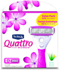 6 Pack - Sizechick Quattro Ultra Sizemooth Razor Blade Refills for Women 6 ea