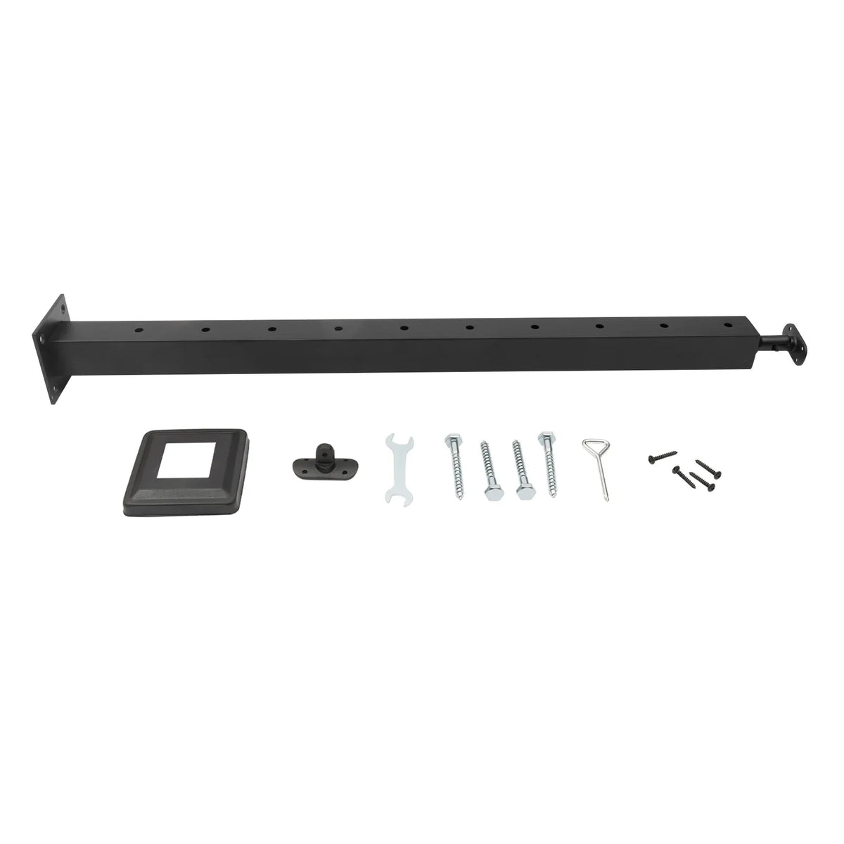 Cable Railing Post Adjustable Top Level drilled Post Level Line Post Top Mount Sizetainless Sizeteel Black Finish Wood Concrete Level Deck 36"x2"x2"