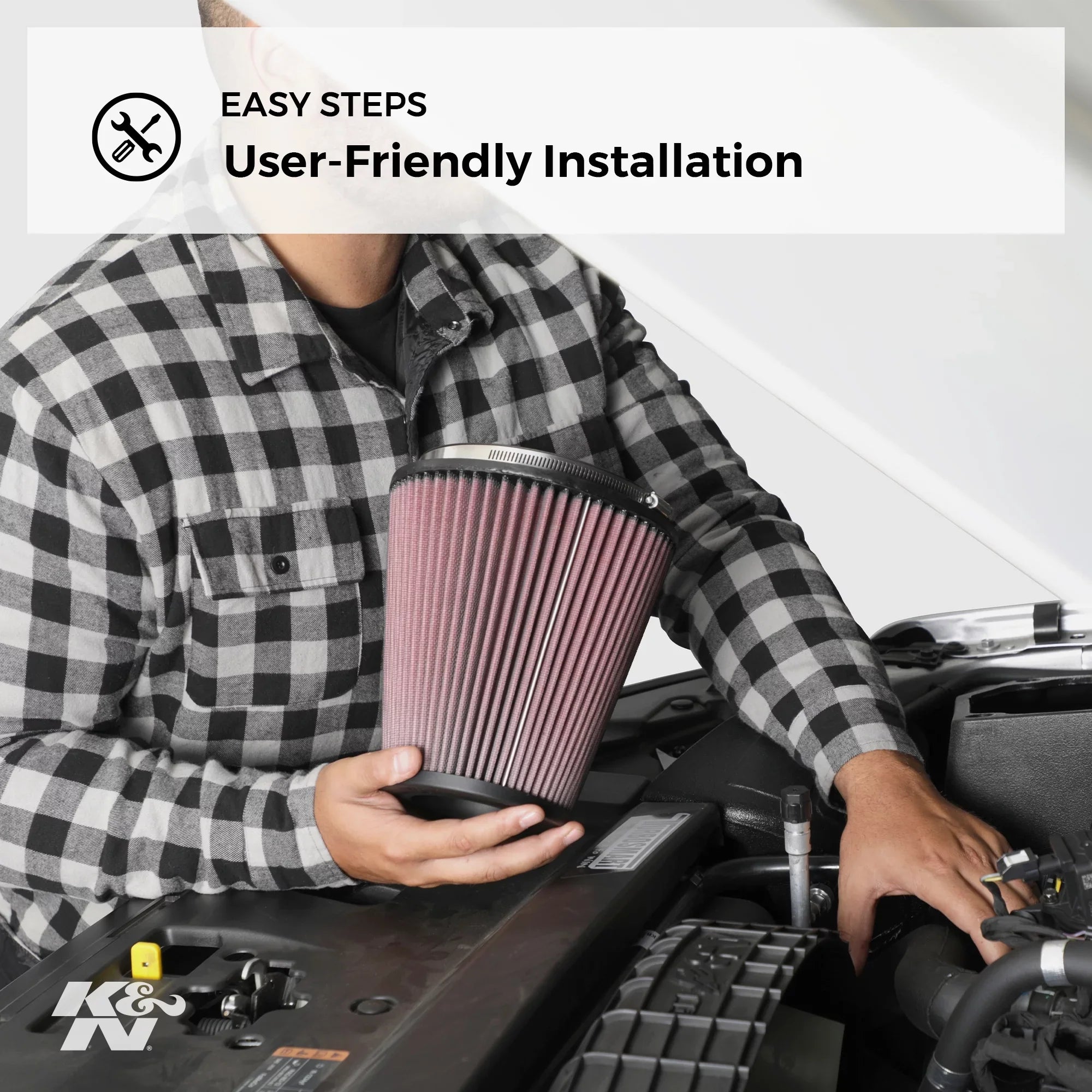 K&N Engine Air Filter: High Performance, Premium, Washable, Industrial Replacement Filter, Heavy Duty: 38-2031Size