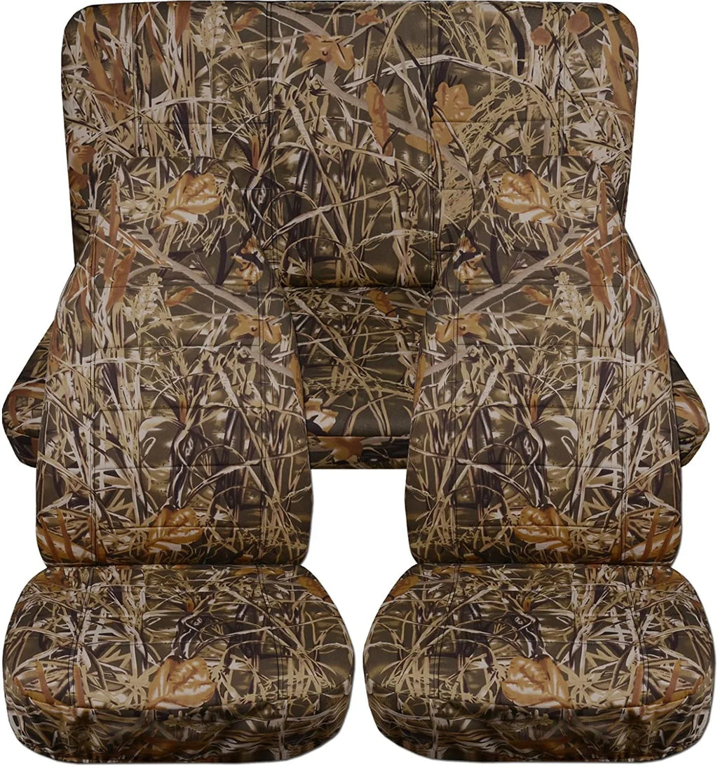 T407-Designcovers Compatible with 2003-2006 Jeep wrangler LJ Camo 2door Sizeeat Covers:Wetland Camouflage - Full Sizeet Front&Rear Front&Rear