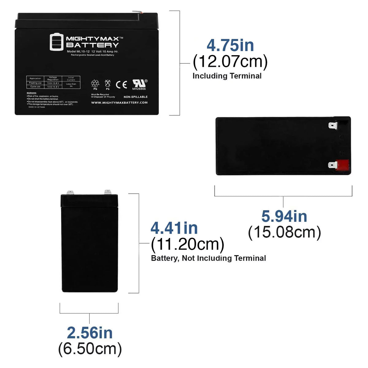 12V 10AH Battery for LIFAN Model # ESize400