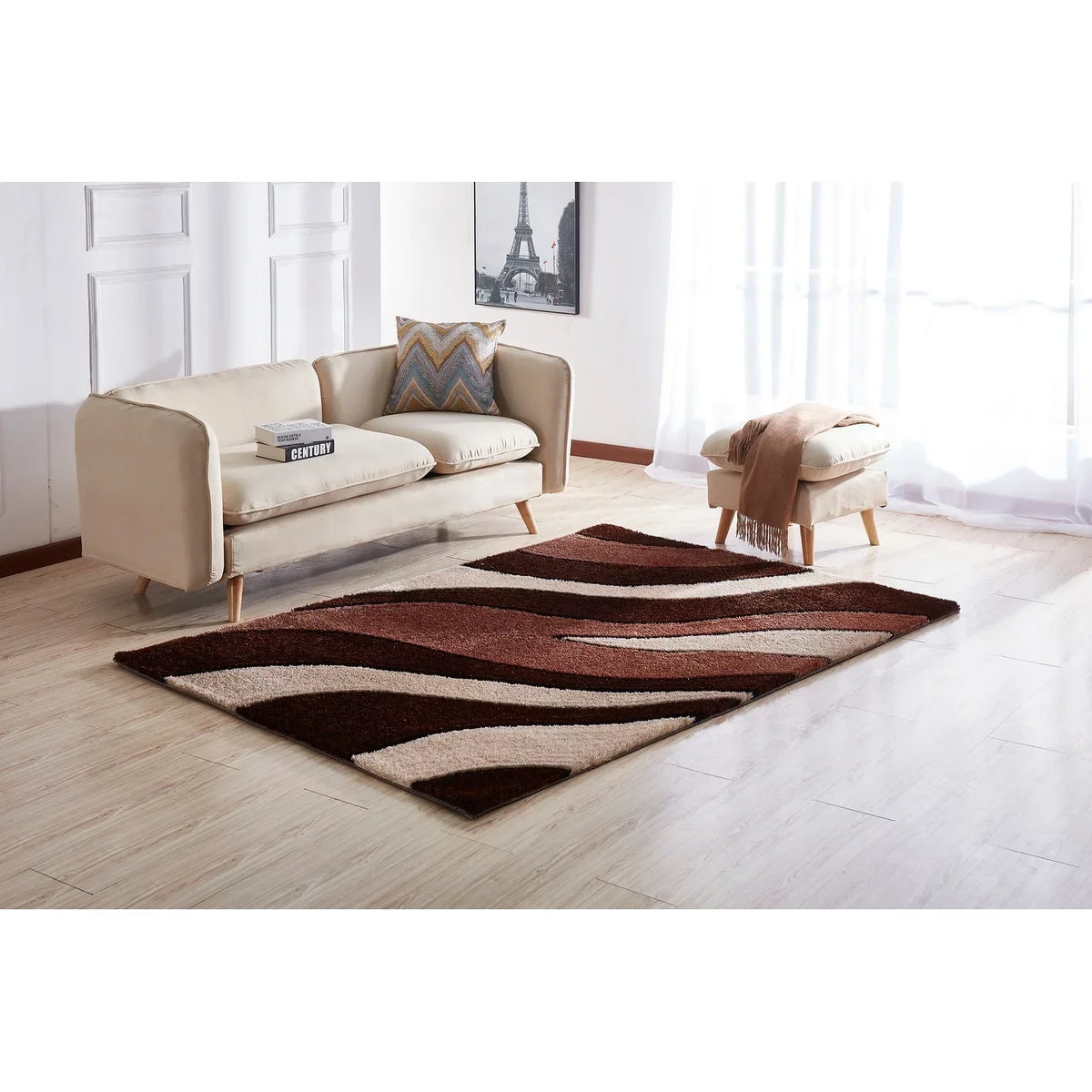 Amazing Rugs AC1024-57 5 x 7 ft. Aria Collection Sizeoft Pile Hand Tufted Sizehag Area Rug in Grey & Turquoise