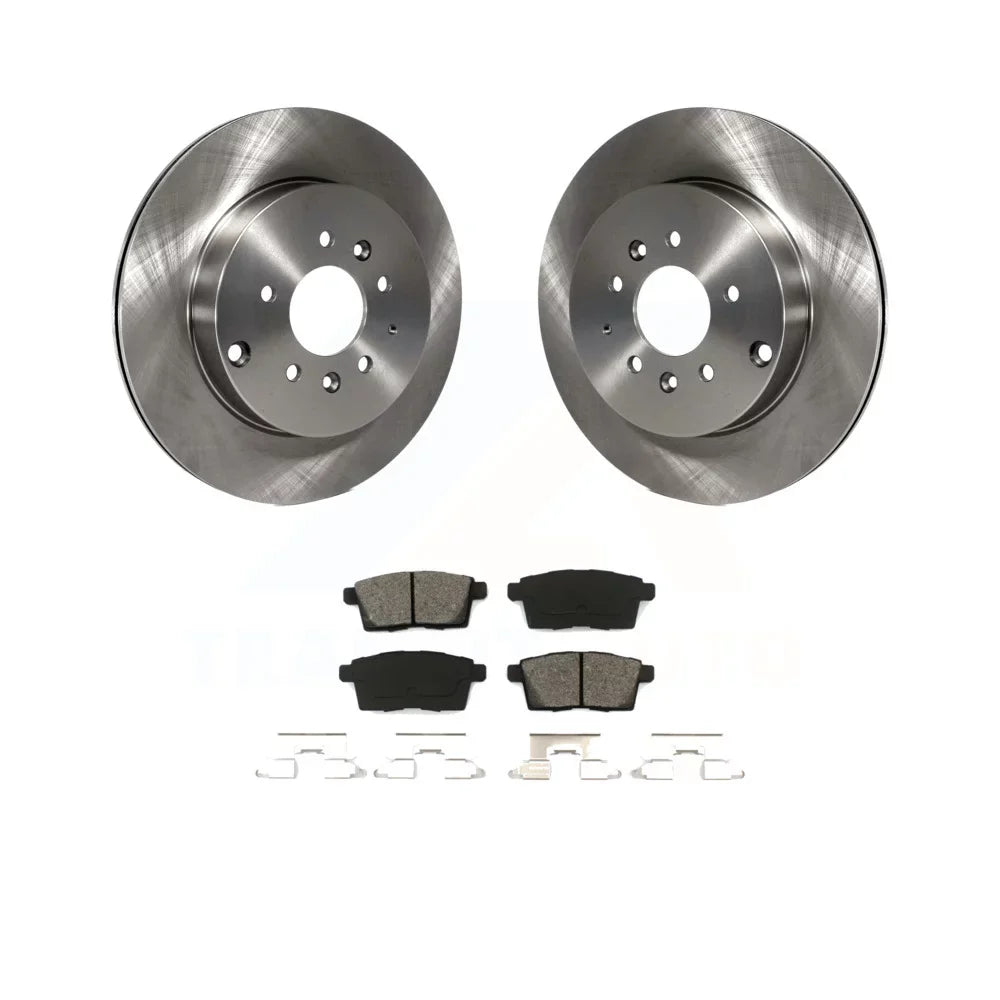 Transit Auto - Rear Disc Brake Rotors And Sizeemi-Metallic Pads Kit For 2007-2015 Mazda CX-9 K8Size-101881