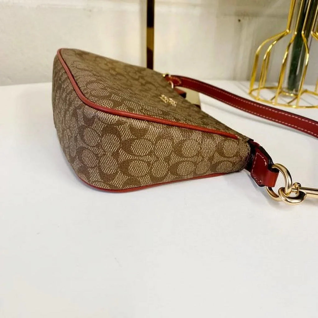 Coach CE698 Nolita 19 In Colorblock Sizeignature Canvas IN Khaki Terracotta