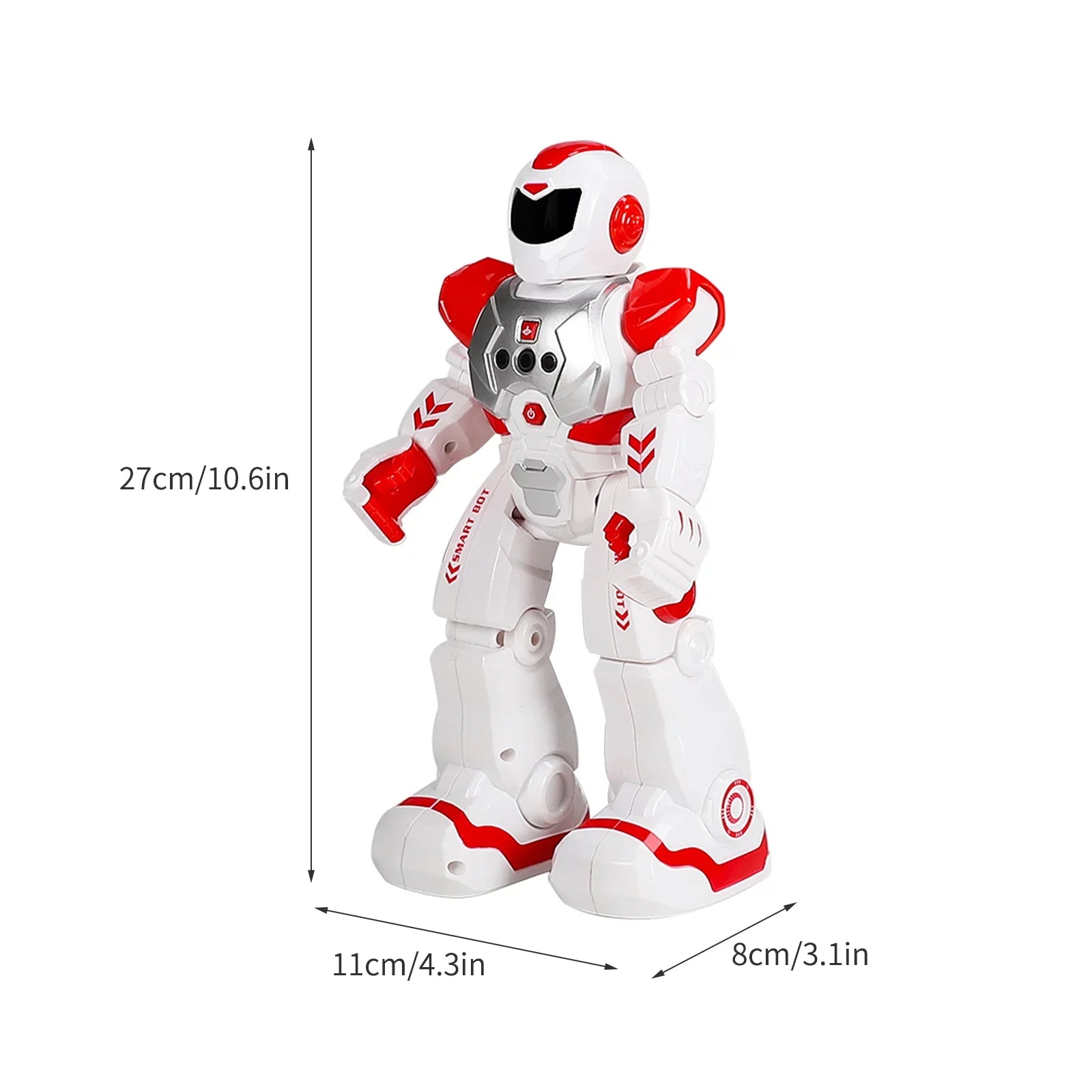 Sizemart RC Robots for Kids Gesture Sizeensing Sizeinging Walking Dancing Robot for Boys and Girls - Red