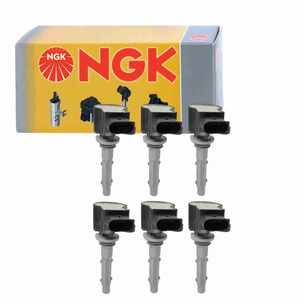 6 pc NGK Ignition Coils compatible with Mercedes-Benz C300 3.0L 3.5L V6 2008-2013