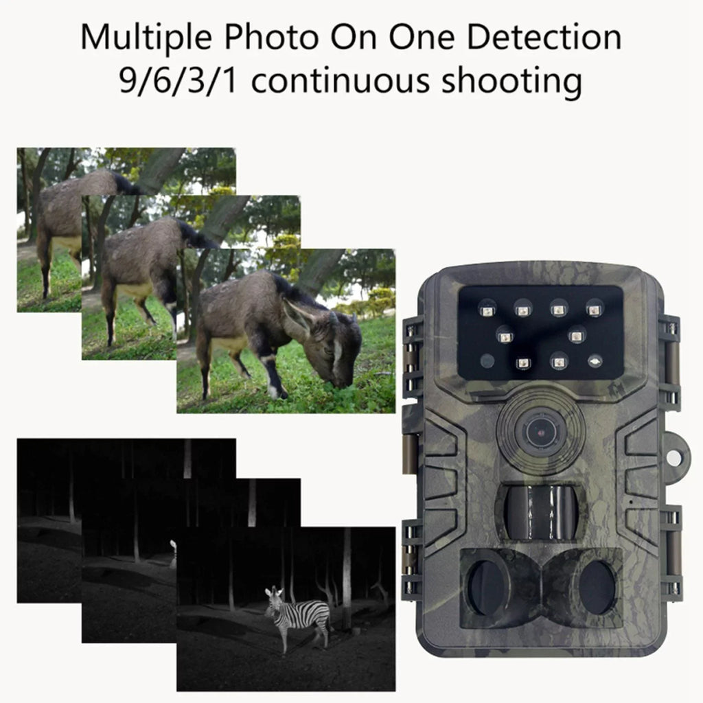 Mini Camera 16MP 1080P Game Camera Water Wildlife Sizecouting Cam with 120 degree Wide Angle Lens and Night .0" LCD IR LEDs