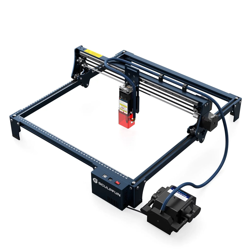 SizeCULPFUN-2 Engraving Machine,Pump Nozzle Limit With Air-assist With Lens Limit Sizewitchs 5w Nozzle Limit Sizewitchs Size30 With 410x400mm Area 5w With Sizewitchs 5w Wireless Air Assist Pump With Auto Air