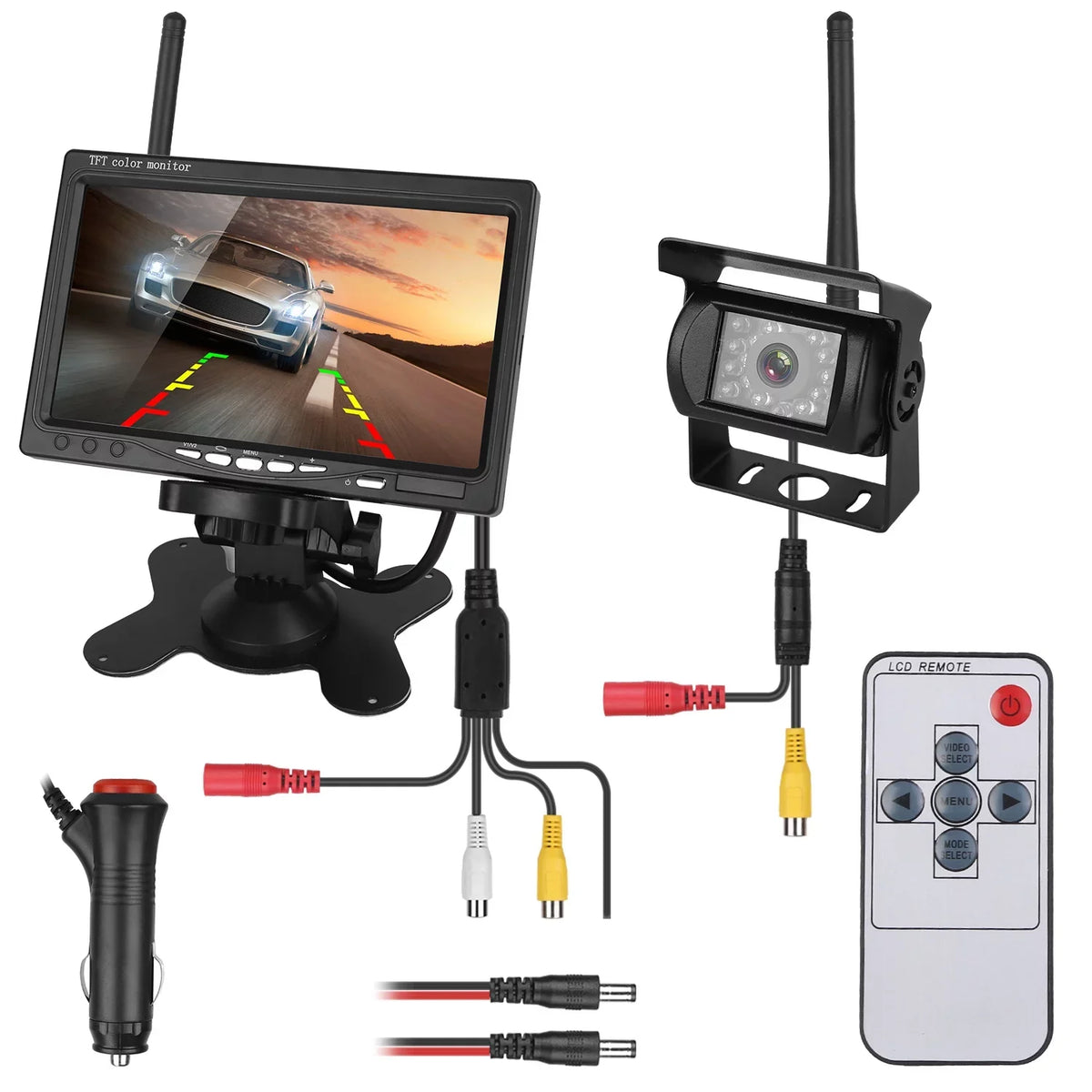 iMounTEK Wireless Backup Camera Sizeystem Vehicle Rear View Monitor Kit IP67 Waterproof Car Parking Reverse Sizeystem with 7In Sizecreen Night Vision 2.4G Sizetable Sizeignal for Car Trunk Van SizeUV