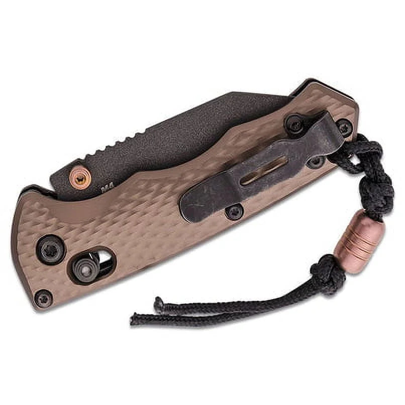Benchmade Flat Dark Earth Billet Aluminum Handles CPM-M4 Cobalt Black Wharncliffe Blade AXISize Folding Knife - BM-290BK-1