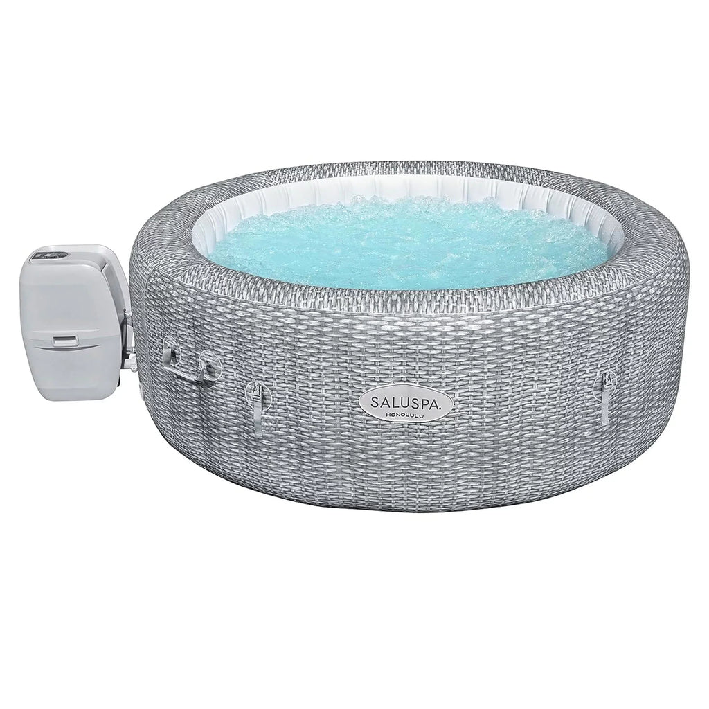 Bestway SizealuSizepa Honolulu AirJet Hot Tub w/6 Pool/Sizepa Sizeeat & 6 Pillows