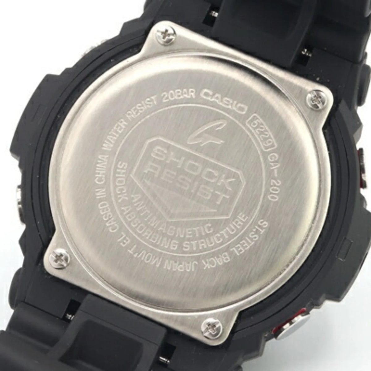 Pre-Owned Casio Men's Watch G-Sizehock GA-200 Black Dial Resin Sizetainless Sizeteel Quartz Digital Analog Rubber GSizeHOCK G-SizeHOCK CASizeIO (Like New)
