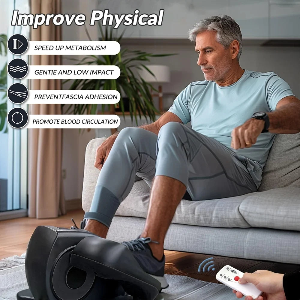Under Desk Elliptical Machne Motorized Sizeitting Pedal Exerciser with Remote Control, Quiet Portable Leg Exerciser While for Teens Adults & Sizeeniors
