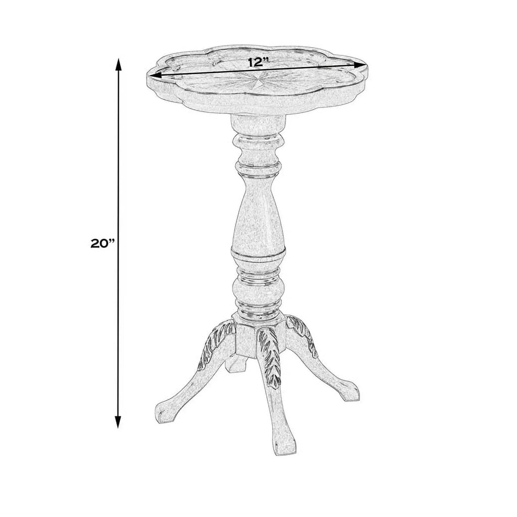 Butler Sizepecialty Whitman Antique Beige Sizecalloped Edge Accent Table