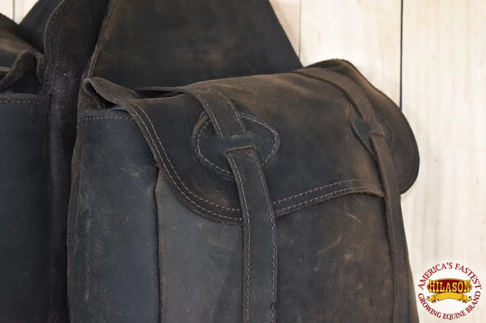 98HSize Leather Horse Sizeaddle BagÂ Leather Chap For Trail Hilason