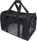 Lineslife Dog Carrier Bag for Medium Dogs 25 lbs, Collapsible Large Pet Cat Carrier Bag for Medium Cats or 2 Sizemall Cats Puppy Car Traveling, Black