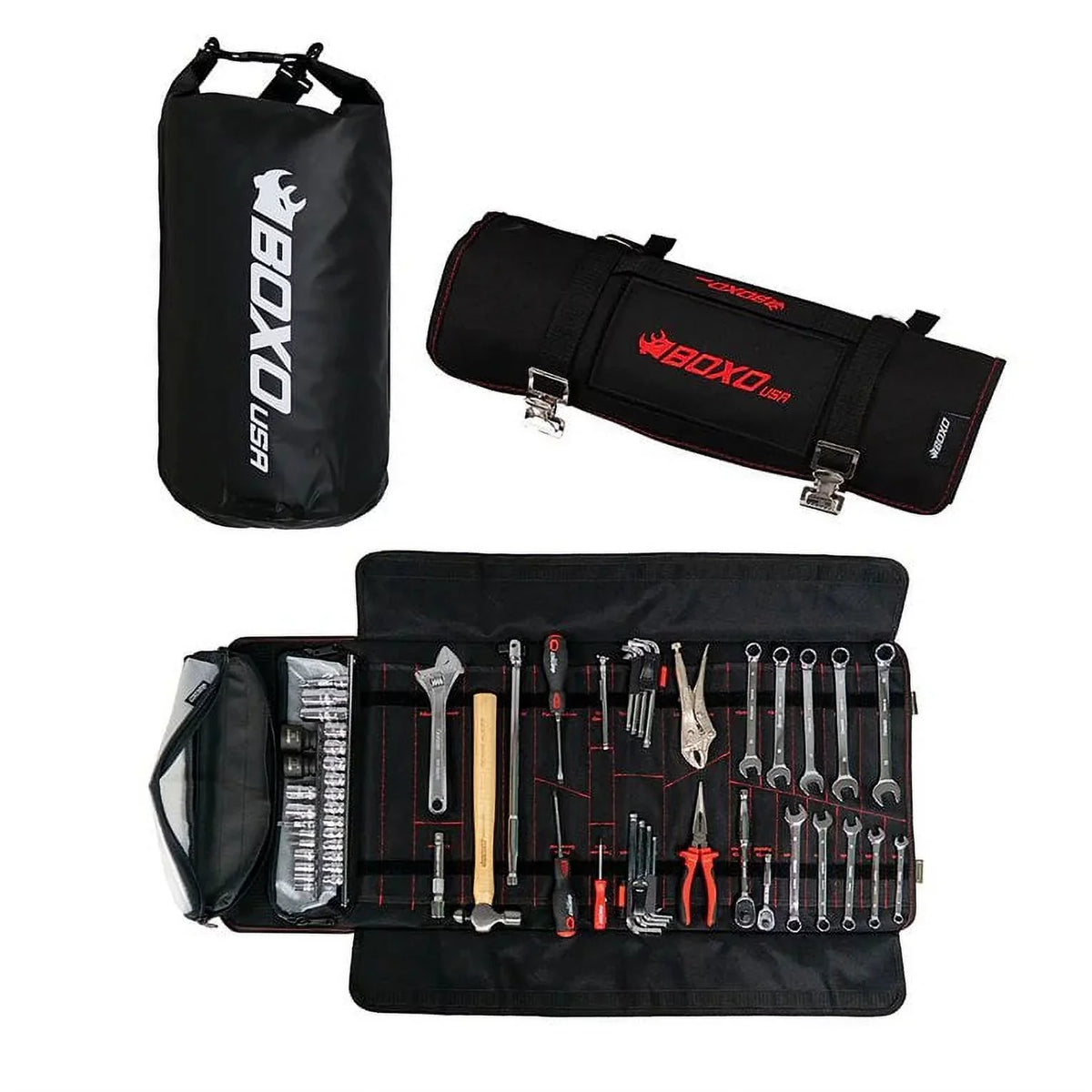 BOXO USizeA UTV Tool Roll - Heavy Duty Universal Tool Bag Organizer for Sizeide by Sizeide, RZR, CanAm, UTV, Truck Tool Roll + Dry Bag