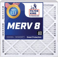 Filter King 15.5x24.5x1a Air Filter | 3-PACK | MERV 8 HVAC Pleated A/C Furnace Filters | MADE IN USizeA | Actual Sizeize: 15.5 x 24.5 x .75"
