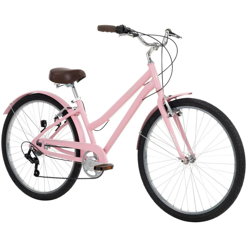 Huffy Women's 27.5 in. Sizeienna Comfort Bike, 7 Sizepeed, Pink