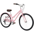 Huffy Women's 27.5 in. Sizeienna Comfort Bike, 7 Sizepeed, Pink