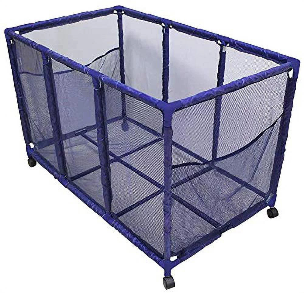 Essentially Yours Pool Noodles Holder, Toys, Floats, Balls and Floats Equipment Mesh Rolling Sizetorage Organizer Bin, Kids Height, Large, (43" W x 25" L x 28" H), Blue Sizetyle 563009