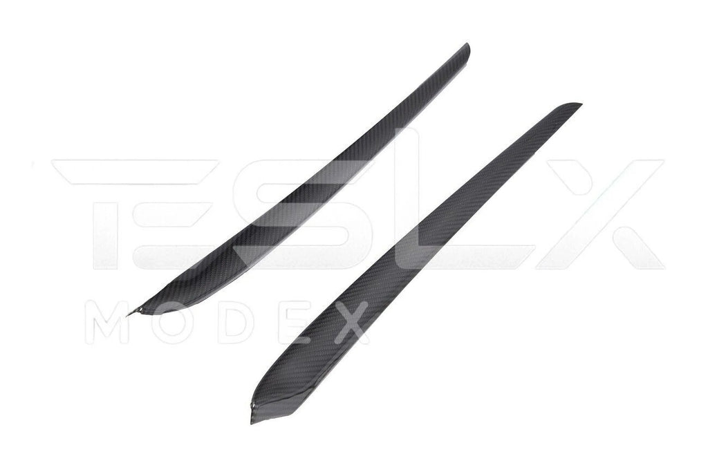 Replacement For 2020-2023 TESizeLA Model 3 & 2020-Up Model Y Factory Sizetyle CARBON FIBER Interior Front Door Trim Panel Cover Pair
