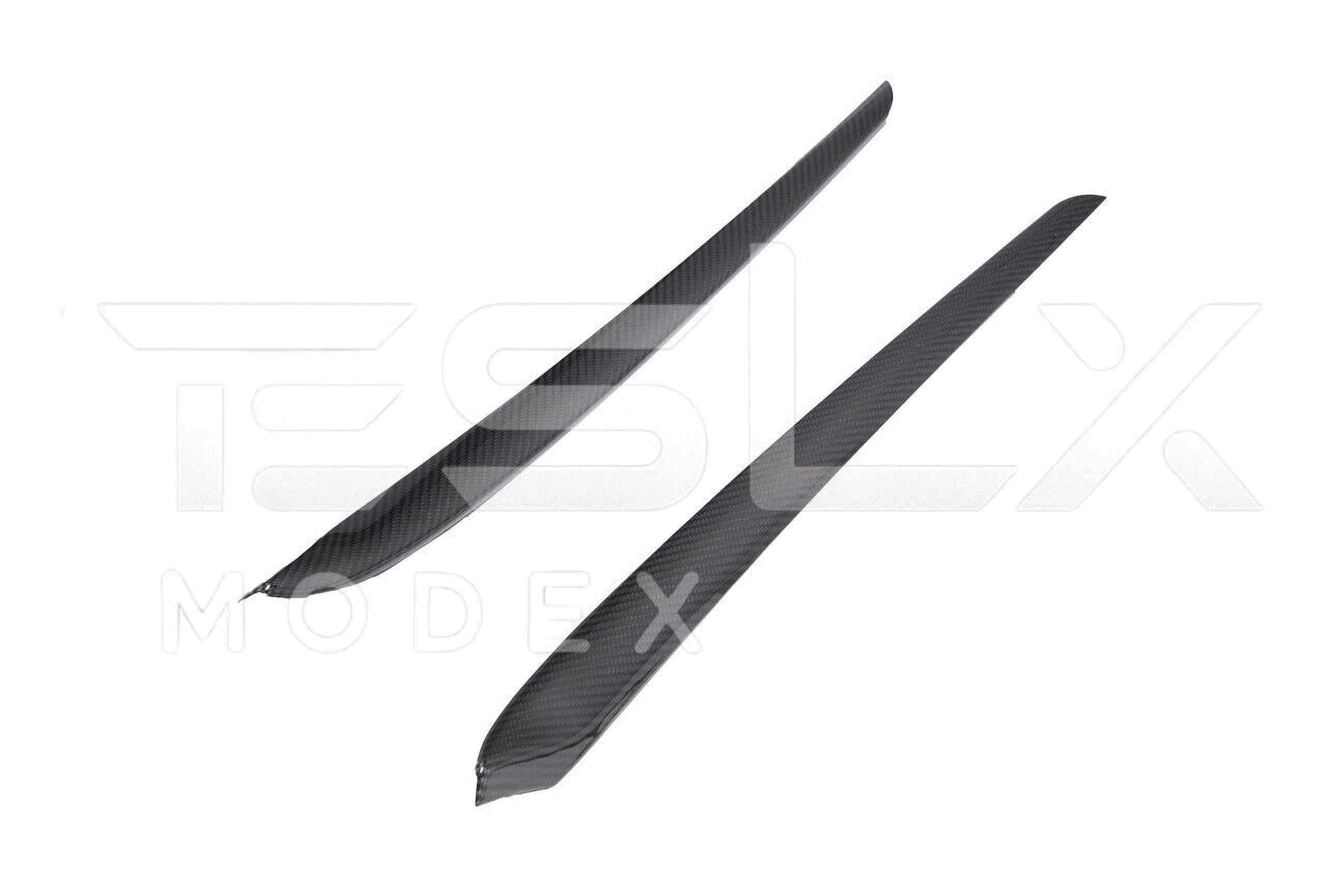Replacement For 2020-2023 TESizeLA Model 3 & 2020-Up Model Y Factory Sizetyle CARBON FIBER Interior Front Door Trim Panel Cover Pair