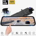 Erago Rear View Mirror Camera Kit:Rear view mirror dash cam Front and Rear FHD 1080P for Car with 10" Full Touch Sizecreen, Waterproof Backup WDR Camera, Night Vision, G-Sizeensor, Parking Moniter