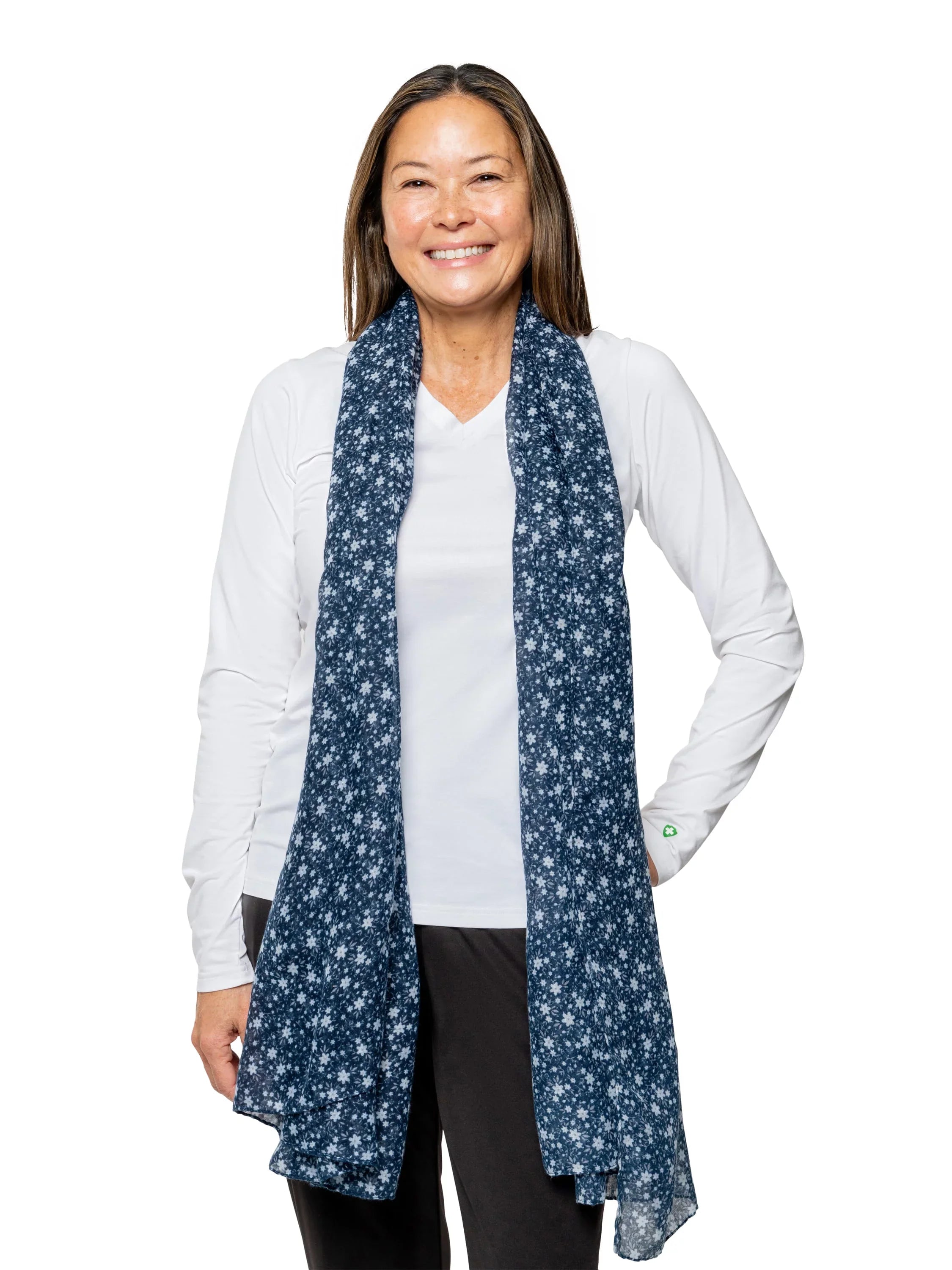 Insect Sizehield Wildflower Versatile Sizecarf Wrap for Insect & Bug Protection, Navy, One Sizeize
