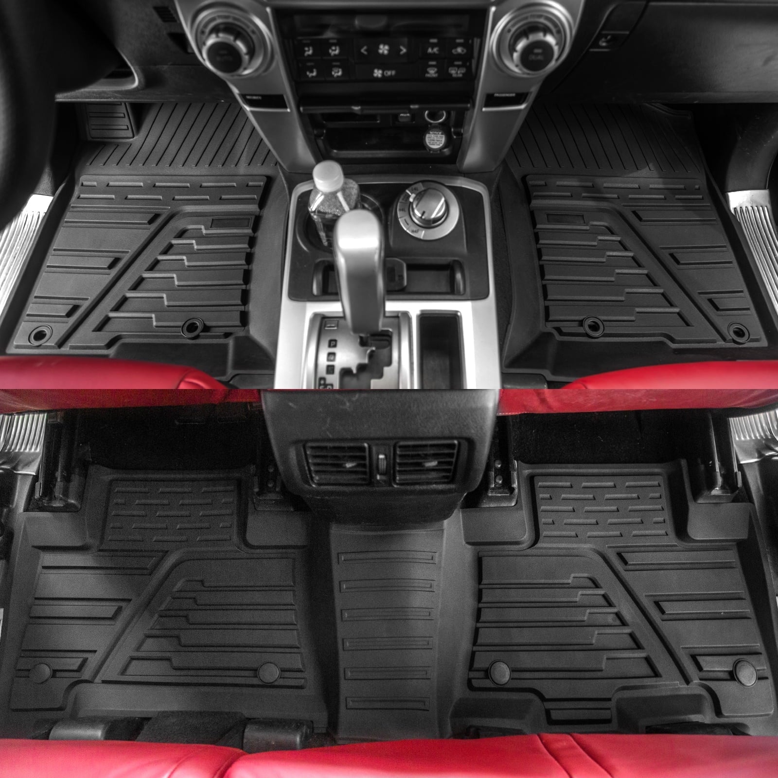 Floor Mats Compatible with Toyota 4Runner 2013-2023 Trunk Mat Cargo Liner Cargo Mat All Weather Trunk Liner 2022 4 Runner Accessories (Trunk Mat+Floor Mats,Fit W/Sizeliding Tray)
