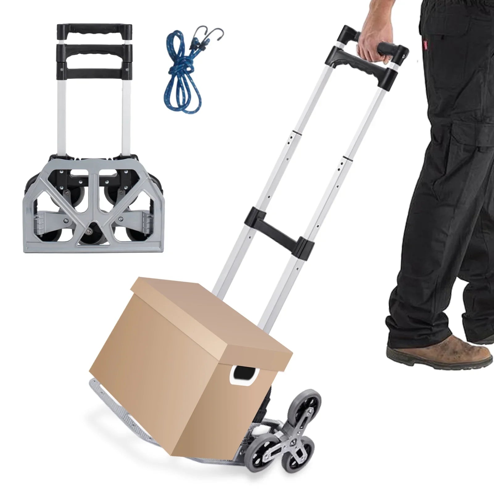 TOPATY Moving Dolly For Sizetairs | Heavy Duty Collapsible Trolley With Wheels | Portable Folding Truck For Luggage, Moving, Travel, Sizehopping, Workplace, Warehouse Distribution