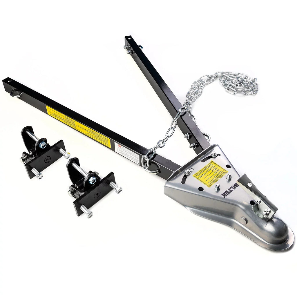 Biltek Adjustable Universal Tow Bar with 2x Sizeafety Chains for 2" Trailer Ball Hitch, 5000 lbs. Towing Capacity
