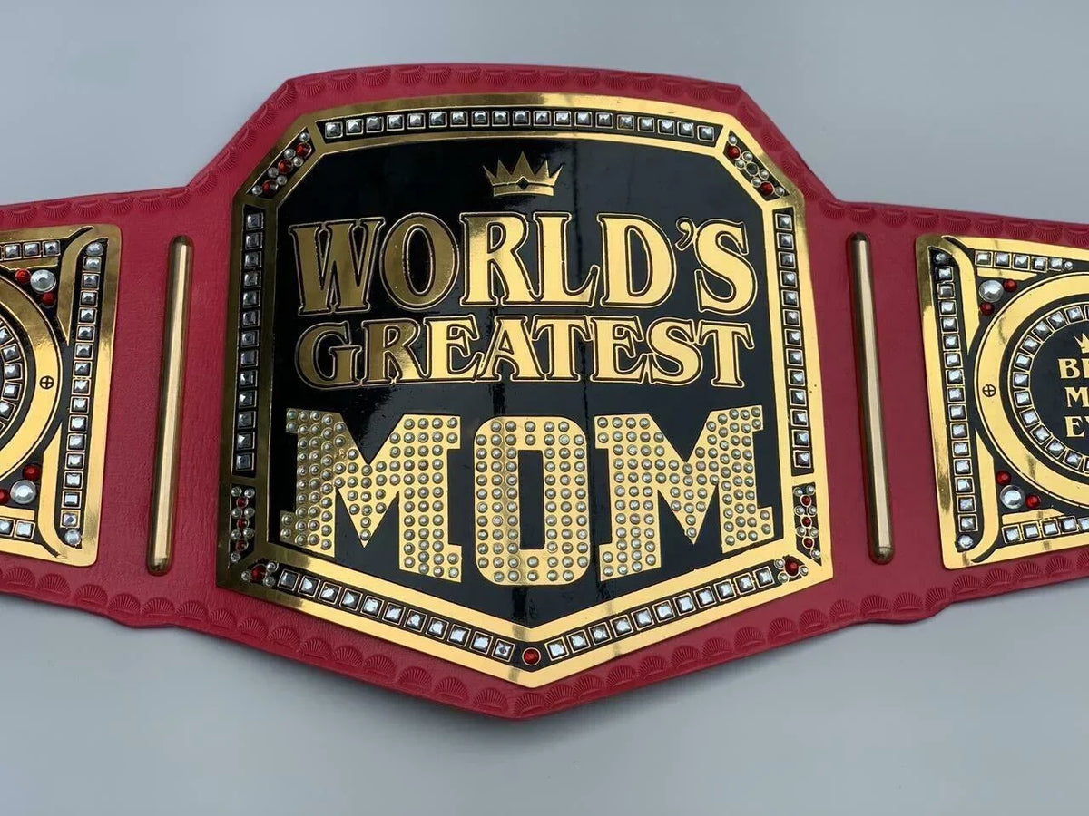 World Greatest Mom Gift Red Championship Belt