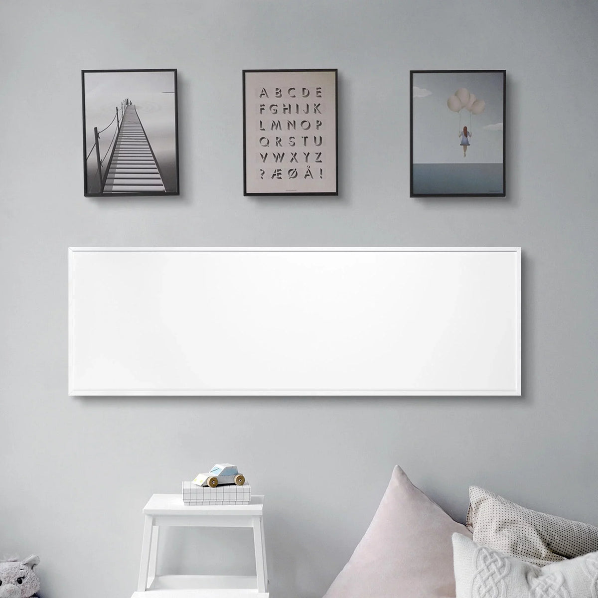 Ember Flex Radiant Panel Heater - Ivory - 300W - 35” x 12” - Dual Connection
